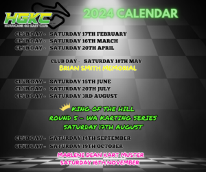 2024 HGKC Clubday Calendar