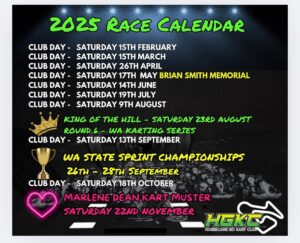 2025 Race Calendar